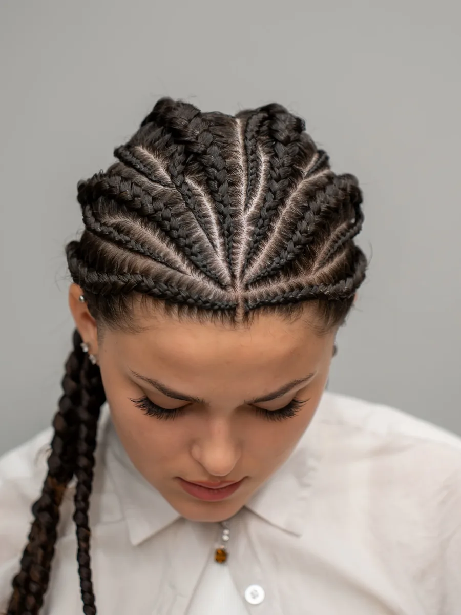 Împletituri cornrows realizate la Contour Collective